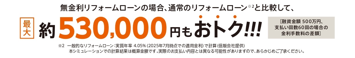 LIXILリフォームショップ限定 無金利リフォームローンキャンペーン2025